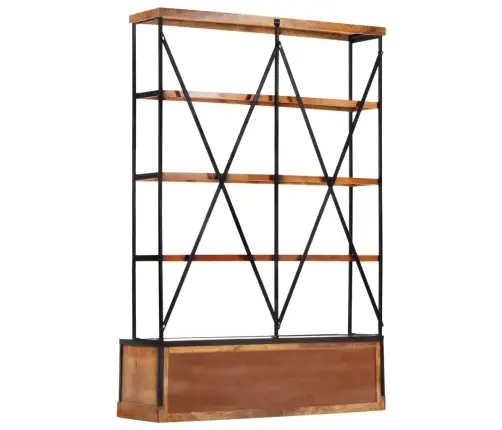 Grāmatu Skapis Ar 4 Plauktiem Un 6 Atvilktnēm, 122X36X181 Cm Vidaxl