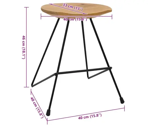 Taburetid, 2 Tk, Tiikpuu