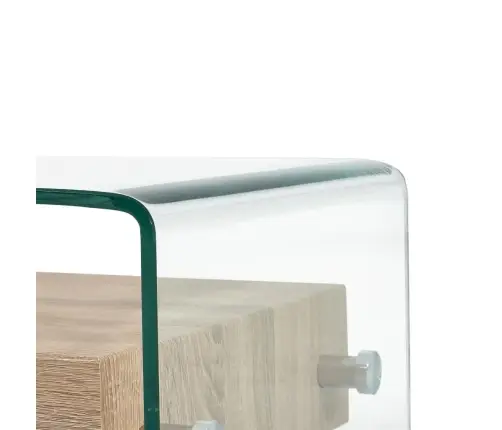 Kafijas Galdiņš, Caurspīdīgs, 98X45X31 Cm, Rūdīts Stikls Vidaxl