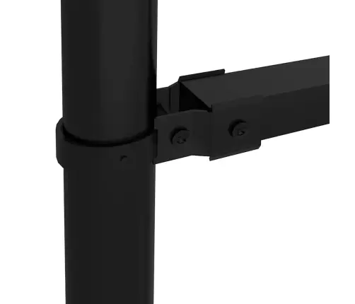 Dārza Žogs Ar Pīķiem Augšpusē, Tērauds, (0,5-0,75)X11,9M, Melns Vidaxl