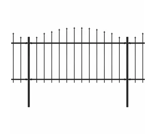 Dārza Žogs Ar Šķēpu Galiem, Tērauds, 1781,5X150 Cm, Melns Vidaxl