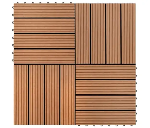 Terrassiplaadid 22 Tk, 30 X 30 cm 2 M², Wpc, Pruun