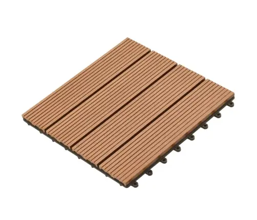 Terrassiplaadid 22 Tk, 30 X 30 cm 2 M², Wpc, Pruun