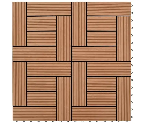 Terases Flīzes, 22 Gab., Wpc, 30X30 Cm, 2 M2, Brūnas Vidaxl