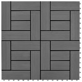 Terases Flīzes, 22 Gab., Wpc, 30X30 Cm, 2 M2, Pelēkas Vidaxl