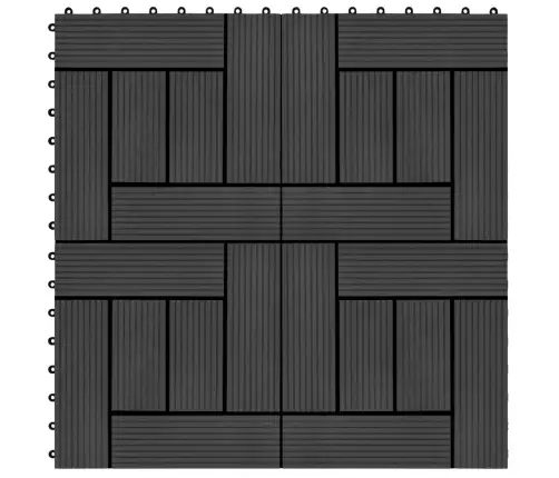 Grindų Plytelės, 22 Vnt., Juodos Sp., 30X30 cm 2M², Wpc