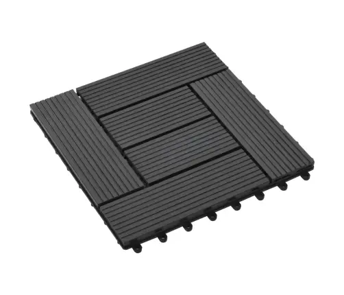 Grindų Plytelės, 22 Vnt., Juodos Sp., 30X30 cm 2M², Wpc