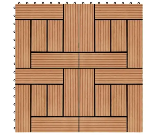 Terases Flīzes, 22 Gab., Wpc, 30X30 Cm, 2 M2, Tīkkoka Krāsā Vidaxl