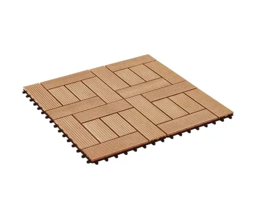 Terases Flīzes, 22 Gab., Wpc, 30X30 Cm, 2 M2, Tīkkoka Krāsā Vidaxl