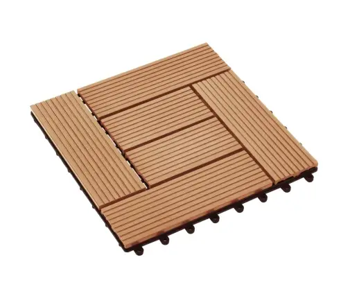 Terases Flīzes, 22 Gab., Wpc, 30X30 Cm, 2 M2, Tīkkoka Krāsā Vidaxl