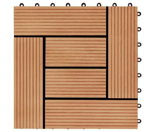 Terases Flīzes, 22 Gab., Wpc, 30X30 Cm, 2 M2, Tīkkoka Krāsā Vidaxl