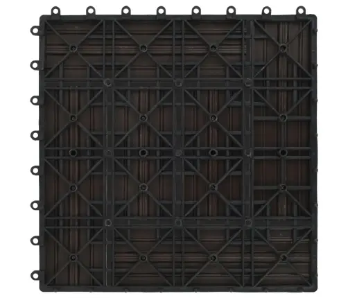 Terases Flīzes, 22 Gab., Wpc, 30X30 Cm, 2 M2, Tumši Brūnas Vidaxl