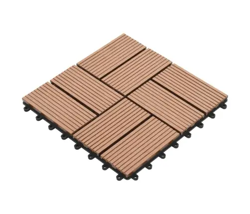 Grindų Plytelės, 22 Vnt., Rudos Sp., 30X30 cm 2M², Wpc