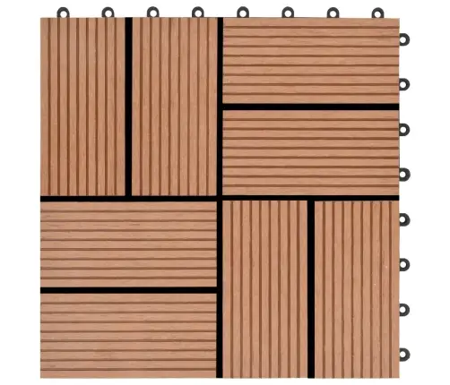 Grindų Plytelės, 22 Vnt., Rudos Sp., 30X30 cm 2M², Wpc