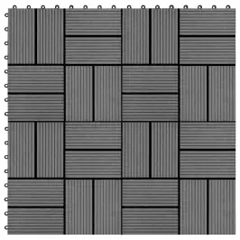 Terrassiplaadid 22 Tk, 30 X 30 cm 2 M², Wpc, Hall