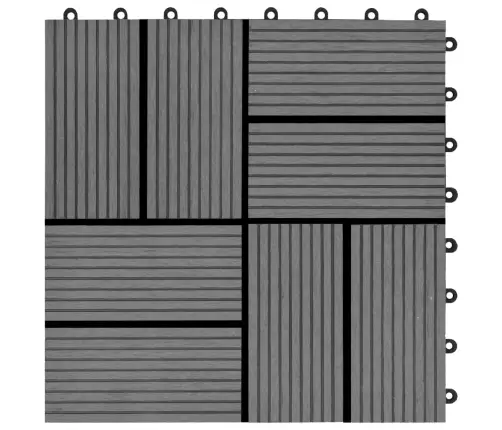 Grindų Plytelės, 22 Vnt., Pilkos Sp., 30X30 cm 2M², Wpc