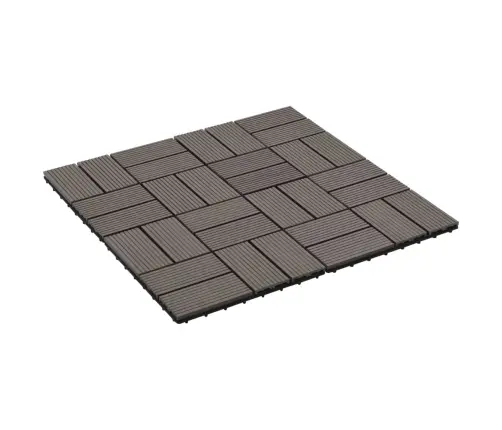 Terases Flīzes, 22 Gab., Wpc, 30X30 Cm, 2 M2, Tumši Brūnas Vidaxl