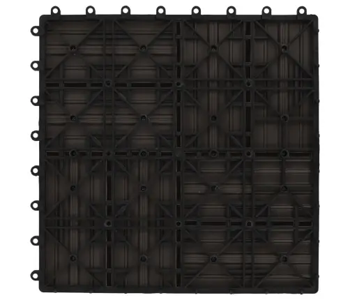 Terases Flīzes, 22 Gab., Wpc, 30X30 Cm, 2 M2, Tumši Brūnas Vidaxl