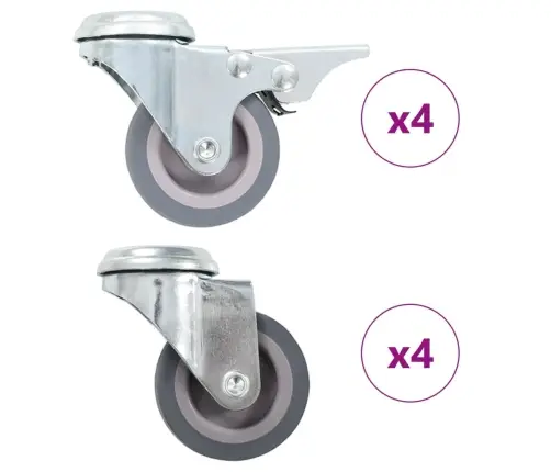 Grozāmi Ritenīši, 8 Gab., 50 Mm Vidaxl