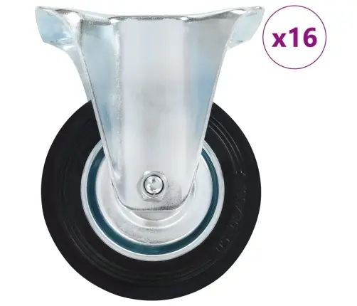 Fiksēti Ritenīši, 16 Gab., 100 Mm Vidaxl
