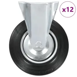 Fiksēti Ritenīši, 12 Gab., 200 Mm Vidaxl