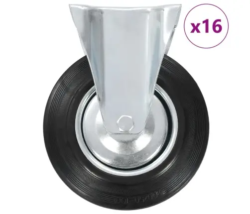 Fiksēti Ritenīši, 16 Gab., 200 Mm Vidaxl
