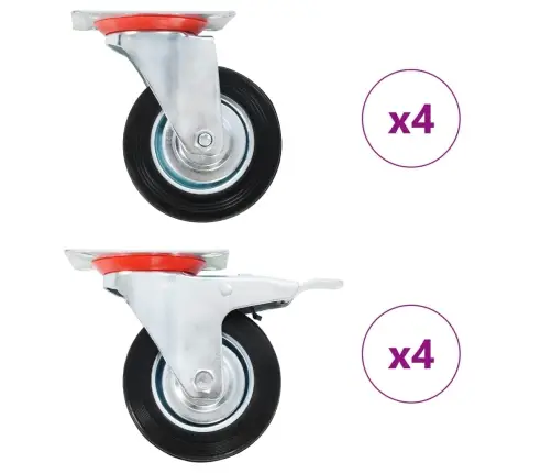 Grozāmi Ritenīši, 8 Gab., 100 Mm Vidaxl