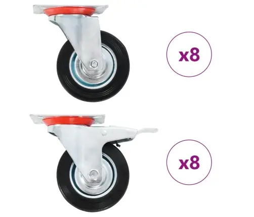 Grozāmi Ritenīši, 16 Gab., 100 Mm Vidaxl