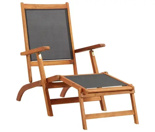 Āra Pludmales Krēsls, Akācijas Masīvkoks Un Tekstilēns Vidaxl