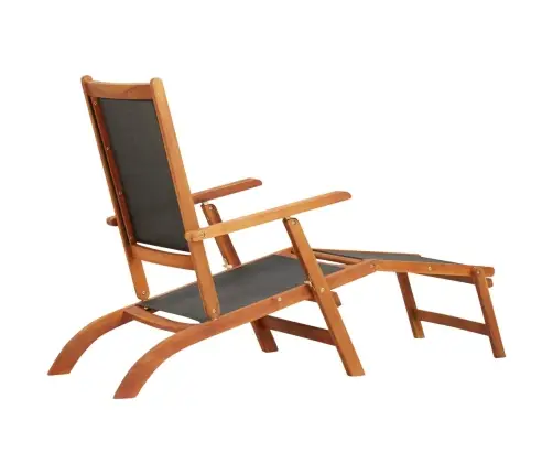 Āra Pludmales Krēsls, Akācijas Masīvkoks Un Tekstilēns Vidaxl