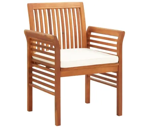 Dārza Krēsls Ar Matraci, Akācijas Masīvkoks Vidaxl