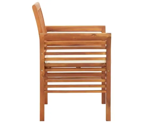 Dārza Krēsls Ar Matraci, Akācijas Masīvkoks Vidaxl