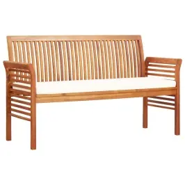 Trīsvietīgs Dārza Sols Ar Matraci, 150 Cm, Akācijas Masīvkoks Vidaxl