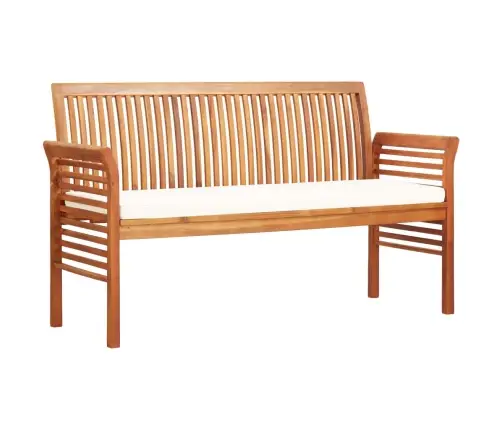 Trivietis Sodo Suoliukas Su Čiužinuku, 150cm Akacijos Masyvas