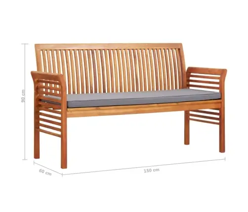 3-Kohaline Aiapink Padjaga 150 cm Akaatsiapuit