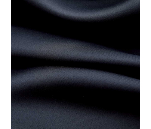 Pimendavad Kardinad Metallrõngastega 2 Tk, Must, 140 X 225 Cm