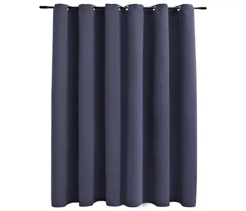 Naktinė Užuolaida Su Metaliniais Žiedais, Antracito, 290X245Cm