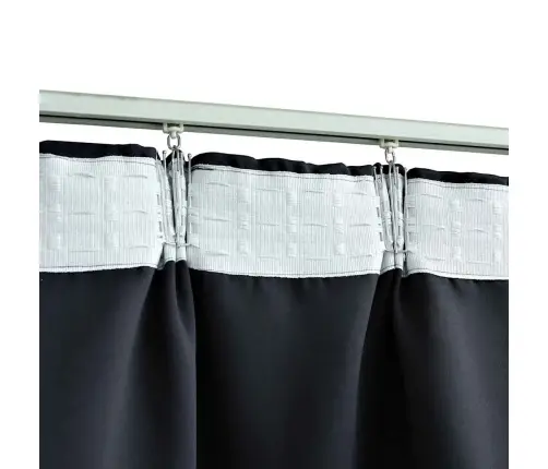 Gaismu Necaurlaidīgs Aizkars Ar Āķiem, 290X245Cm, Antracītpelēks Vidaxl