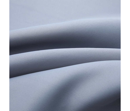 Pimendavad Kardinad Metallrõngastega 2 Tk, Hall, 140 X 225 Cm
