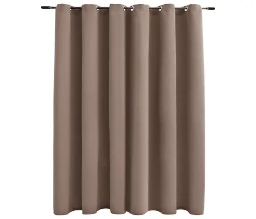 Naktinė Užuolaida Su Metaliniais Žiedais, Taupe, 290X245Cm