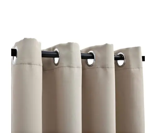 Biezais Aizkars Ar Metāla Riņķiem, Bēšs, 290X245 Cm Vidaxl Biezais Aizkars Ar Metāla Riņķiem, Bēšs, 290X245 Cm Vidaxl