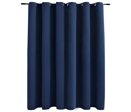 Biezais Aizkars Ar Metāla Riņķiem, Zils, 290X245 Cm Vidaxl