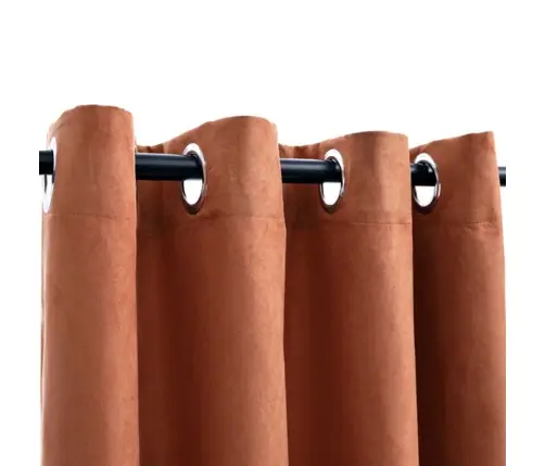 Biezie Aizkari Ar Metāla Riņķiem, 2 Gab., Zili, 140X175 Cm Vidaxl