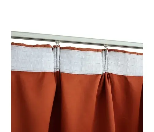 Biezie Aizkari Ar Āķiem, 2 Gab., Rūsas Krāsā, 140X245 Cm Vidaxl