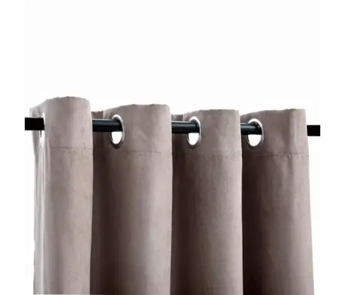 Naktinės Užuolaidos Su Žiedais, 2Vnt., Taupe Spalvos, 140X175Cm