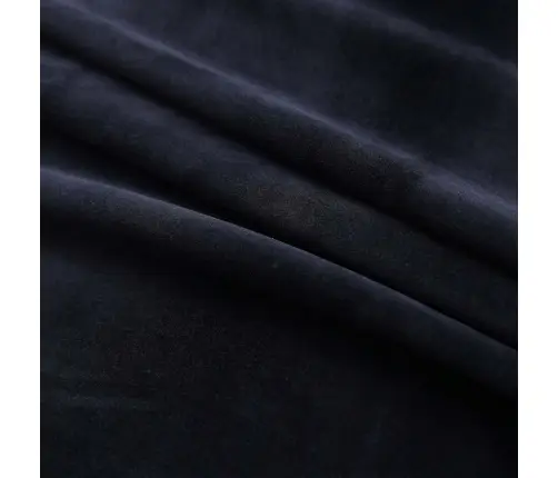 Biezie Aizkari Ar Riņķiem, 2 Gab., Melns Samts, 140X175 Cm Vidaxl