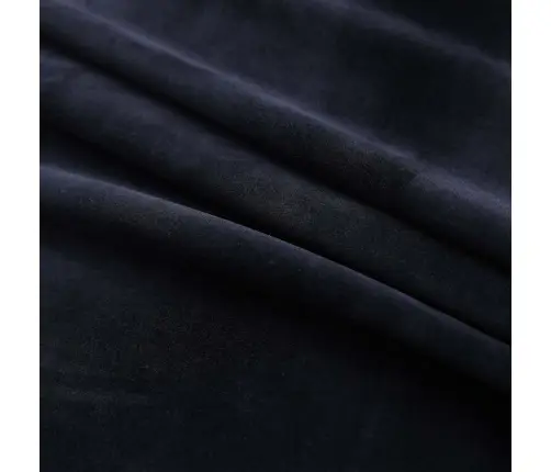 Biezie Aizkari Ar Riņķiem, 2 Gab., Melns Samts, 140X225 Cm Vidaxl