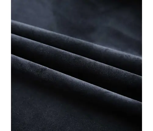 Biezie Aizkari Ar Āķiem, 2 Gab., Melns Samts, 140X245 Cm Vidaxl