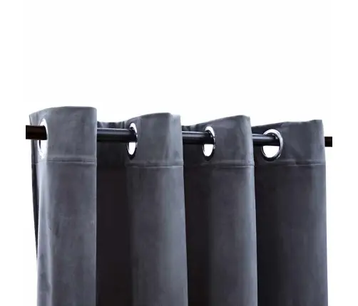 Naktinės Užuolaidos, 2Vnt., Antracito, 140X225cm Aksomas