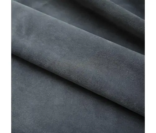 Biezie Aizkari Ar Āķiem, 2 Gab., Pelēks Samts, 140X175 Cm Vidaxl